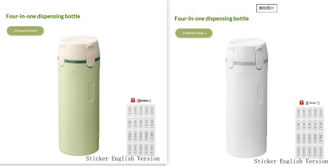 4 In 1 Travel Dispenser Portable Travel Bottles
