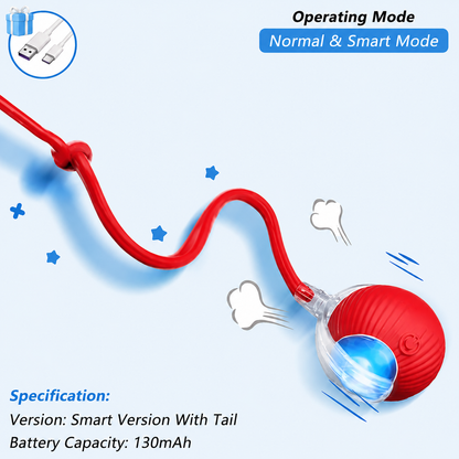 QuickTrends™ WiggleTail™ Interactive Rolling Pet Toy