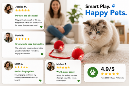 QuickTrends™ WiggleTail™ Interactive Rolling Pet Toy