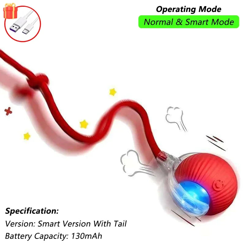 QuickTrends™ WiggleTail™ Interactive Rolling Pet Toy