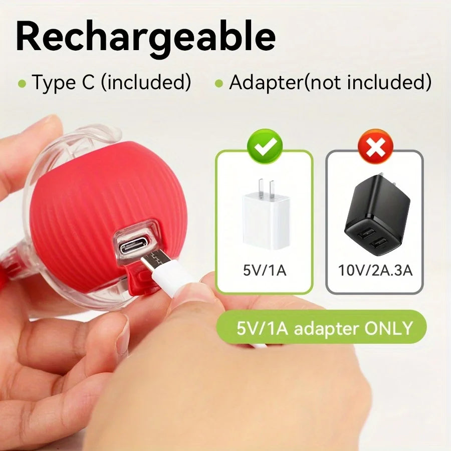 QuickTrends™ WiggleTail™ Interactive Rolling Pet Toy