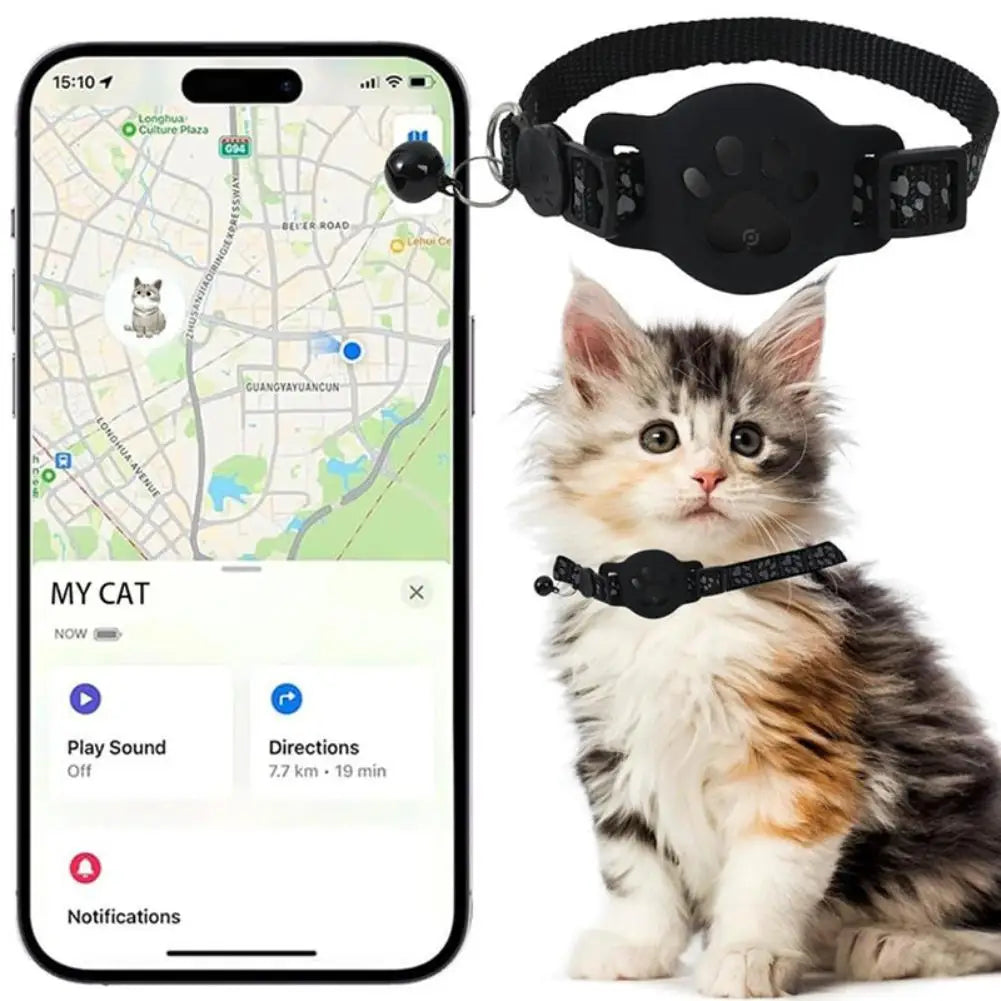 MeowGuard™ GPS Collar Create a safe GPS boundary anywhere — no wires, no digging, no monthly fees